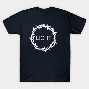 LIGHT message inside Jesus Thorn. Christian conversation starter T-Shirt